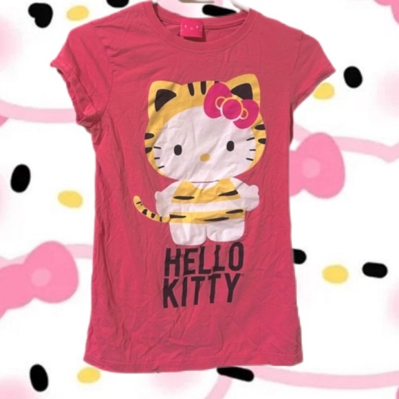 Hello Kitty Tops - HELLO KITTY SANRIO CUTE TIGER TEE SHIRT SCENE